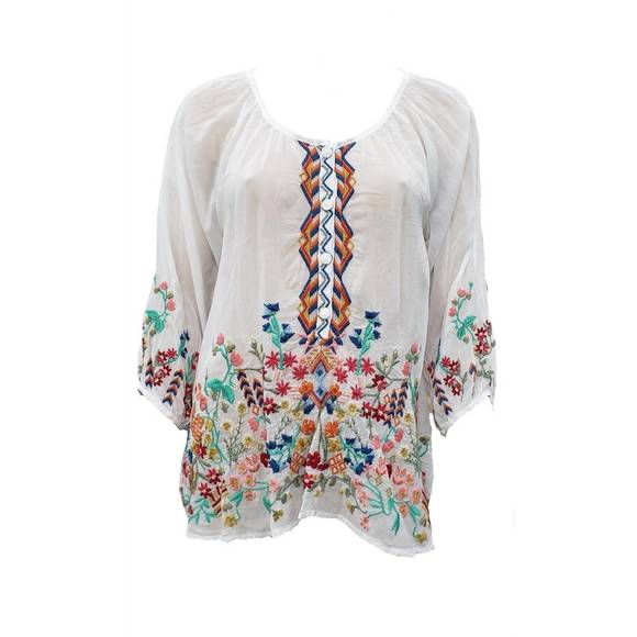 NEW JOHNNY WAS women's sarah blouse in white - Picture 1 of 1